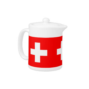 Switzerland Flag Teapot