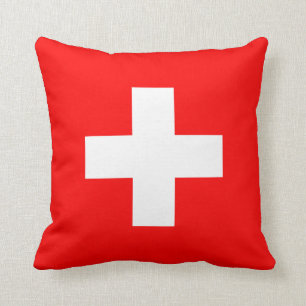Switzerland Flag Throw Pillow