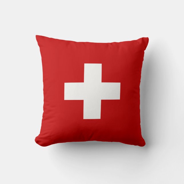 Switzerland flag throw pillow (Front)