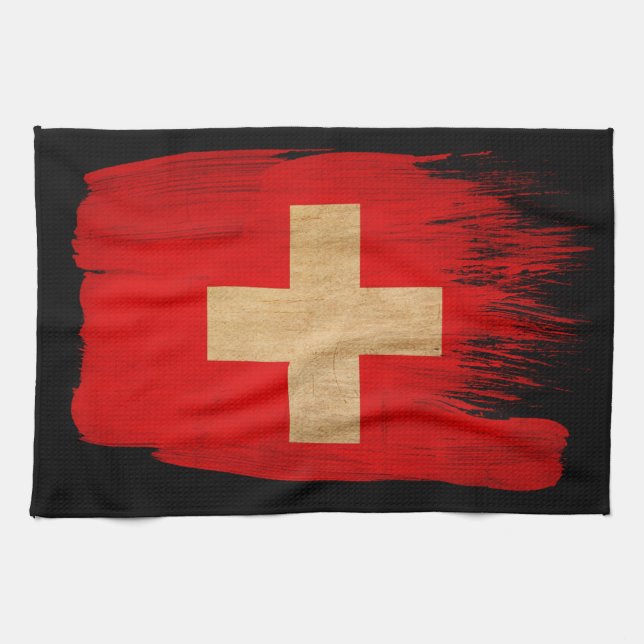 Switzerland Flag Towel (Horizontal)