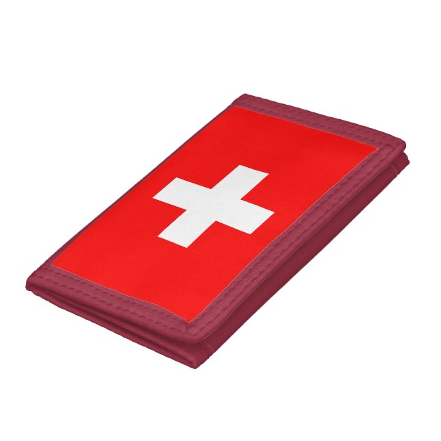 Switzerland Flag Trifold Wallet (Bottom)