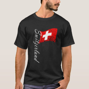 Switzerland Flag Vintage Swiss Flag Schweiz Swiss  T-Shirt