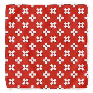 Switzerland Flag with  Heart pattern Bandana