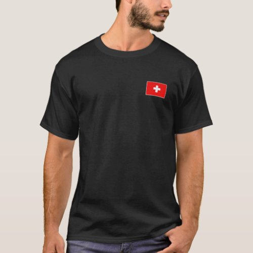 Switzerland Flag With Vintage Swiss National Color T_Shirt