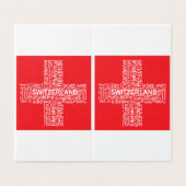 Switzerland Flag Word Cloud (Outside Unfolded)