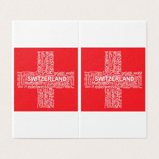 Switzerland Flag Word Cloud (Outside Unfolded)