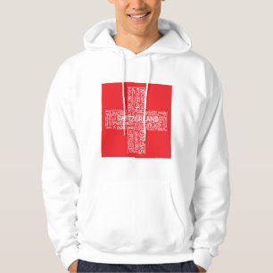 Switzerland Flag Word Cloud Hoodie