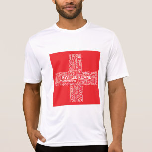 Switzerland Flag Word Cloud T-Shirt