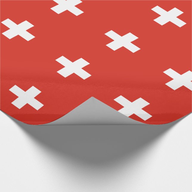 Switzerland Flag Wrapping Paper (Corner)