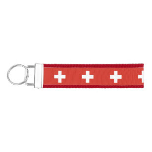 Switzerland flag Wrist Keychain 