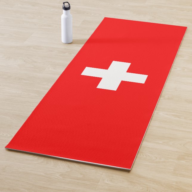 Switzerland Flag Yoga Mat (In Situ)