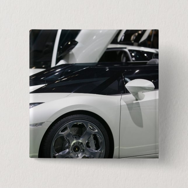 SWITZERLAND, GENEVA: 75th Annual Geneva Auto 9 Pinback Button (Front)