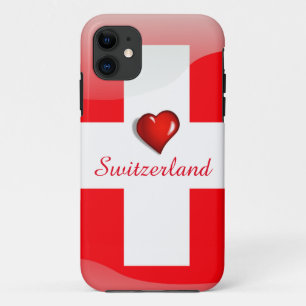 Switzerland glossy flag iPhone 11 case