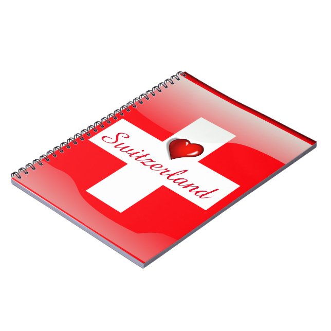 Switzerland glossy flag notebook (Left Side)