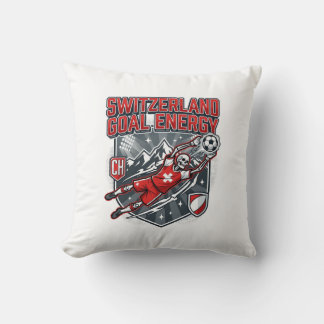 Switzerland Goal Energy Skeleton Striker Nations B Throw Pillow