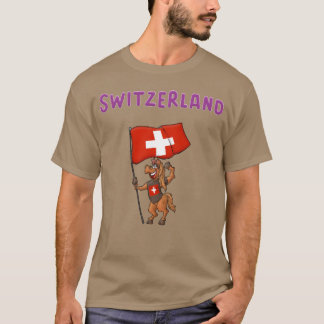 Switzerland Horse Swiss Fans girl T-Shirt