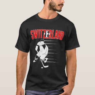 Switzerland Ice Hockey Lovers Jersey Swiss Hockey T-Shirt