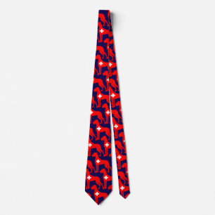 Switzerland inspired Great Dane Silhouette  Neck Tie
