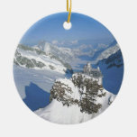 Switzerland, Jungfraujoch, Top Of Europe Ceramic Ornament at Zazzle