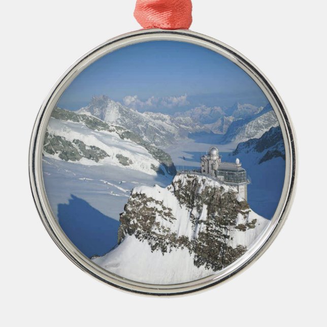 Switzerland, Jungfraujoch, top of Europe Metal Ornament (Front)