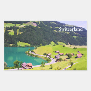 Switzerland landscape rectangular sticker