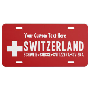 SWITZERLAND license plate