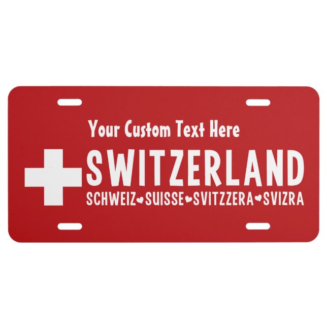 SWITZERLAND license plate (Front)