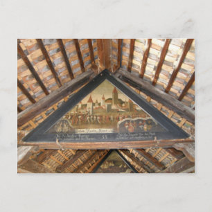 Switzerland, Lucerne, Chapel Bridge paintings Postcard