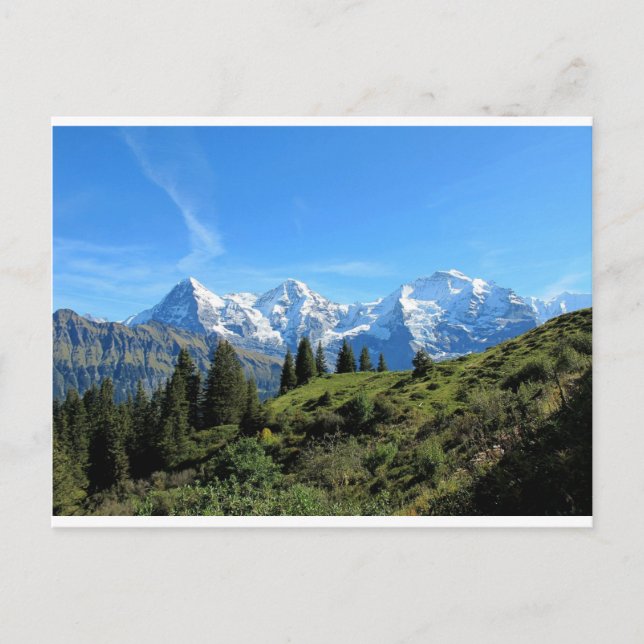 Switzerland Majestic Beautiful Mountains Postcard (Front)