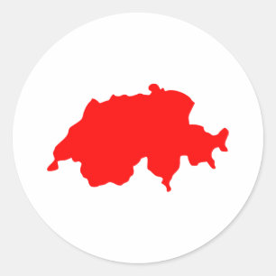 Switzerland Map Classic Round Sticker