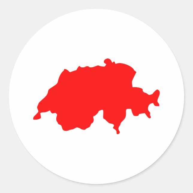 Switzerland Map Classic Round Sticker (Front)