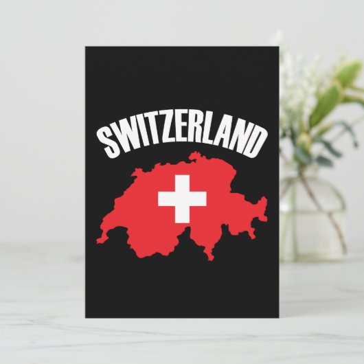 Switzerland Map Flag (Standing Front)