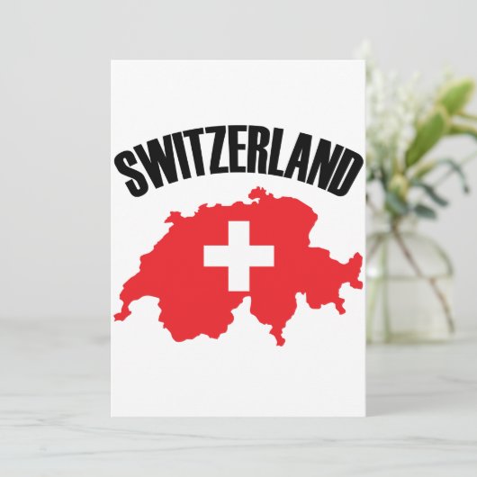 Switzerland Map Flag (Standing Front)