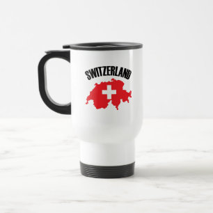 Switzerland Map Flag Travel Mug