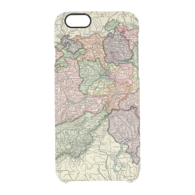 Switzerland Map iPhone 6 Clearly Deflector Uncommon iPhone Case (Back)