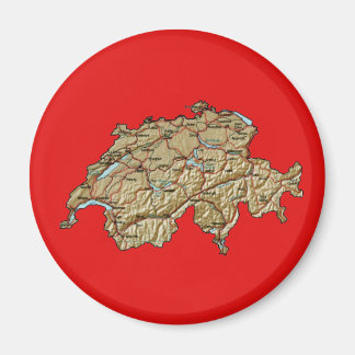 Switzerland Map Magnet