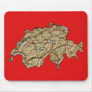 Switzerland Map Mousepad