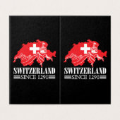 Switzerland Map Since 1291 Mountains Swiss Flag (Outside Unfolded)