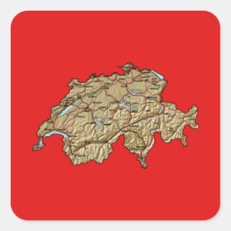 Switzerland Map Sticker