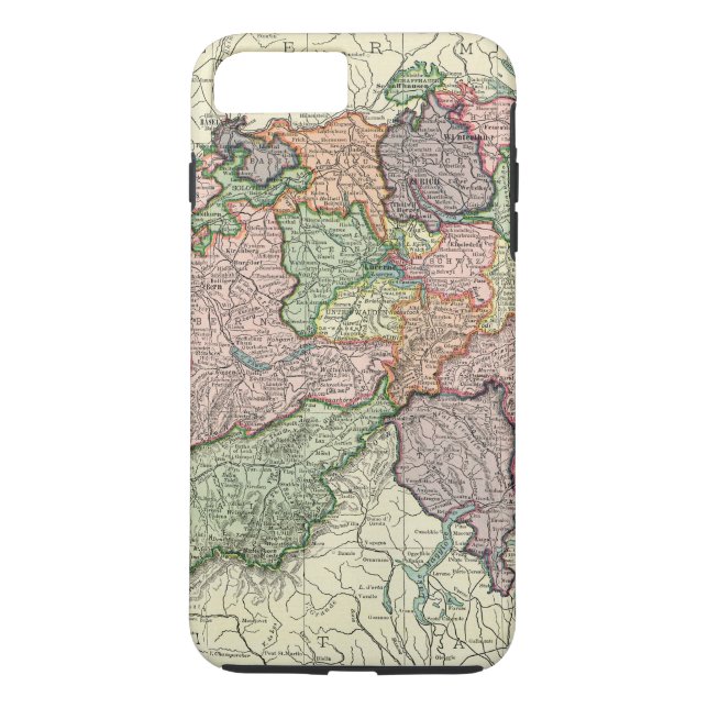 Switzerland Map Vintage iPhone 7 Plus Tough Case (Back)