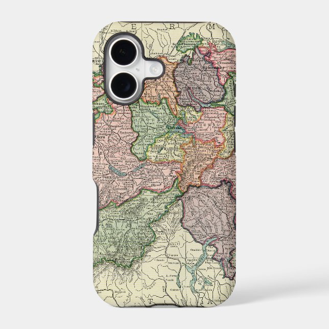 Switzerland Map Vintage iPhone 7 Plus Tough Case (Back)