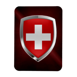 Switzerland Metallic Emblem Magnet