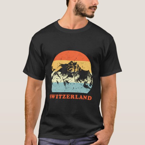 Switzerland Mountain Vacation Throwback T_Shirt