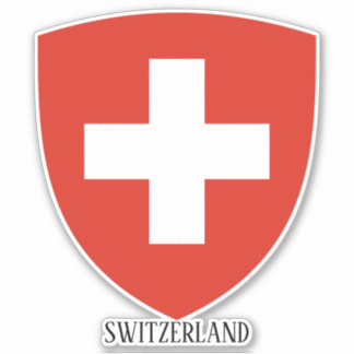 Switzerland National Coat Of Arms Patriotic  Sticker
