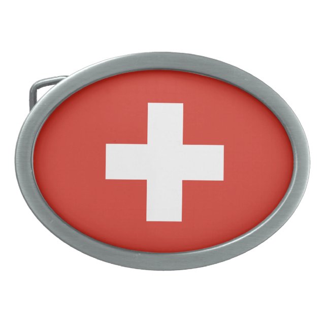 Switzerland National Flag Belt Buckle (Front)