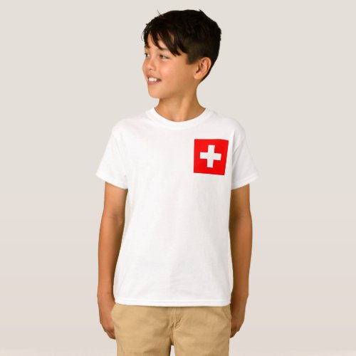 Switzerland National World Flag T_Shirt