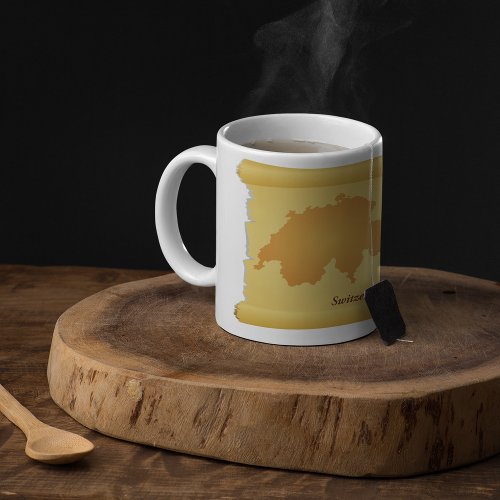 Switzerland On A Parchment Coffee Mug