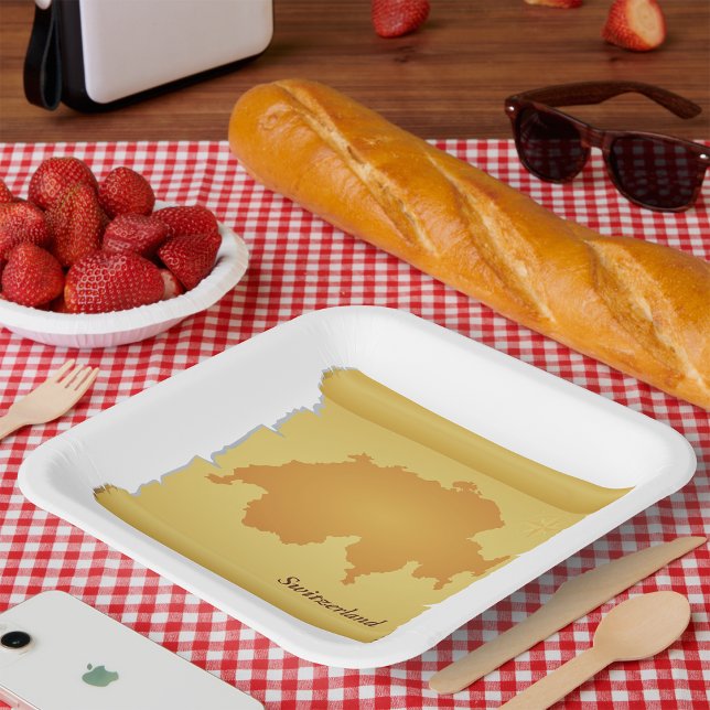 Switzerland On A Parchment Paper Plates (Creator Uploaded)