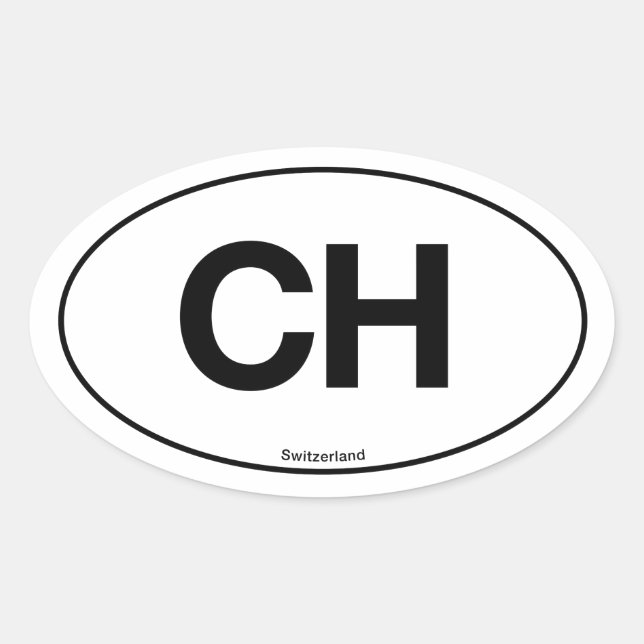Switzerland Oval Oval Sticker (Front)