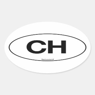 Switzerland Oval Oval Sticker